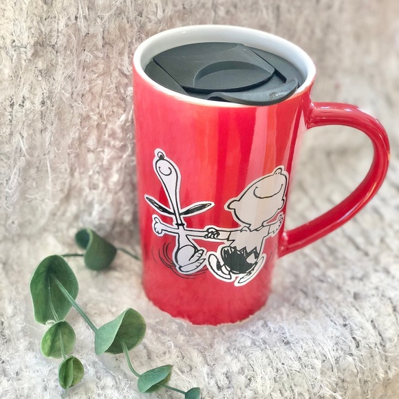 New with tags PEANUTS “ps just for you” Mug w/Lid - Picture 3 of 4